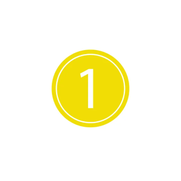 Number1 Icon Illustration White — 图库照片