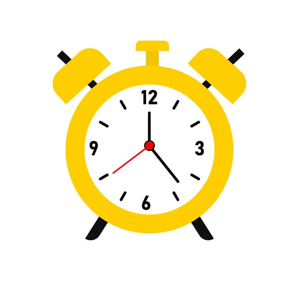 Clock icon in flat style, timer on color background.