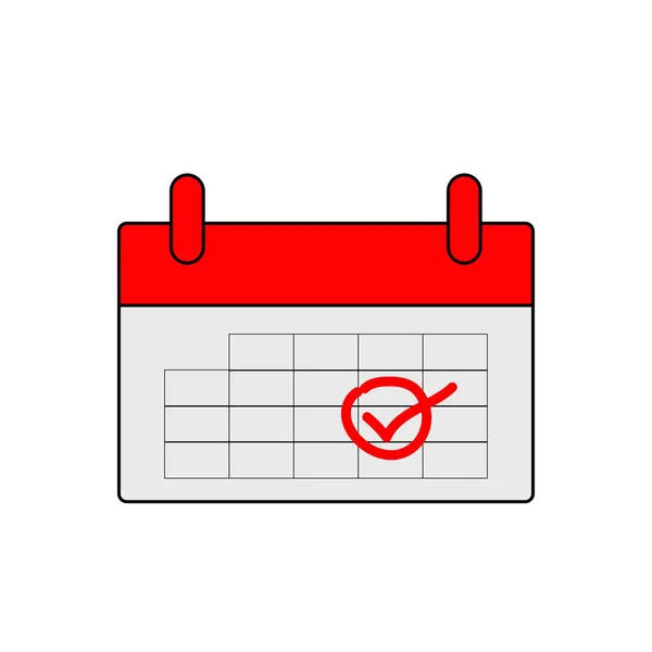 Calendar Sign Icons Illustration Flat Design Style — Stock Photo, Image