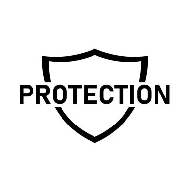 Protect the shield. check mark.  flat icon