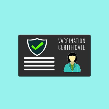 Certified Vaccine icon sign for web design 