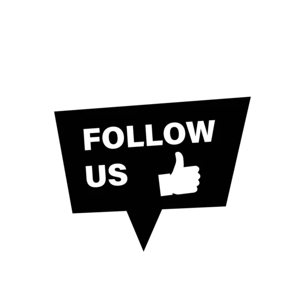 Follow Icon Hand Illustration White — Stok fotoğraf