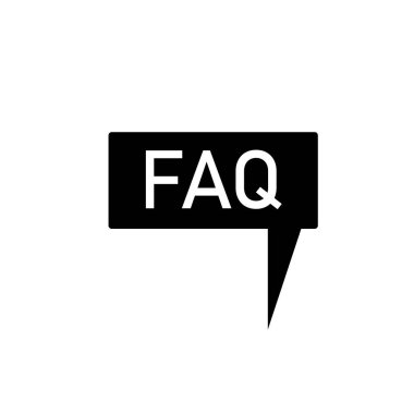 Faq icon, help symbol. Modern, simple flat illustration