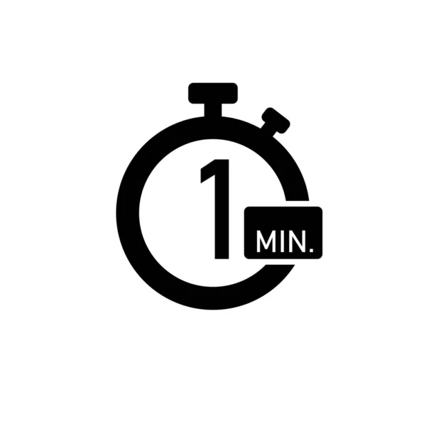 One Minute Icon Symbol Product Labels — ストック写真