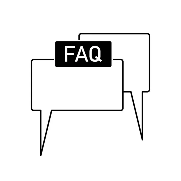 Faq Icon Help Symbol Modern Simple Flat Illustration — ストック写真
