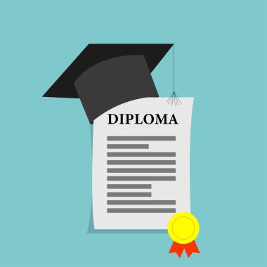 kırmızı kurdele ve beyaz arka plan üzerinde izole diploma madalya ile derecesi kaydırma.