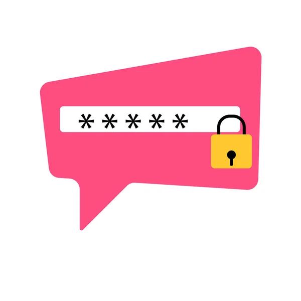 Password Speech Bubble Icon Illustration Design — Stockfoto