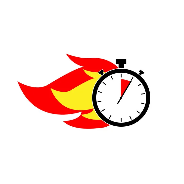 Шаблон Логотипу Експрес Доставки Піктограма Таймера Символ Швидкості Часу — стокове фото