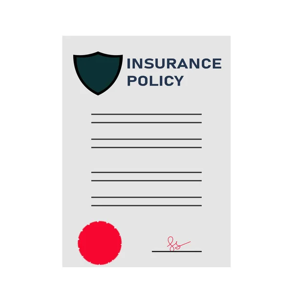 Insurance Policy Clipboard Pen Isolated White Background — Stock fotografie