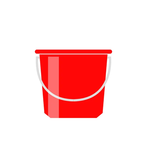 Construction Red Bucket Design Working Maintenance Workshop — Stock Photo, Image