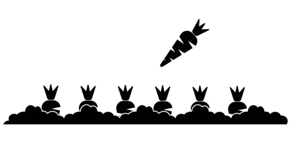 Ілюстрація Шаблону Дизайну Логотипу Моркви — стокове фото