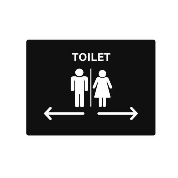 화장실 플레이트 아이콘 남자와 여자는 화장실에 가기로 서명한다 — 스톡 사진