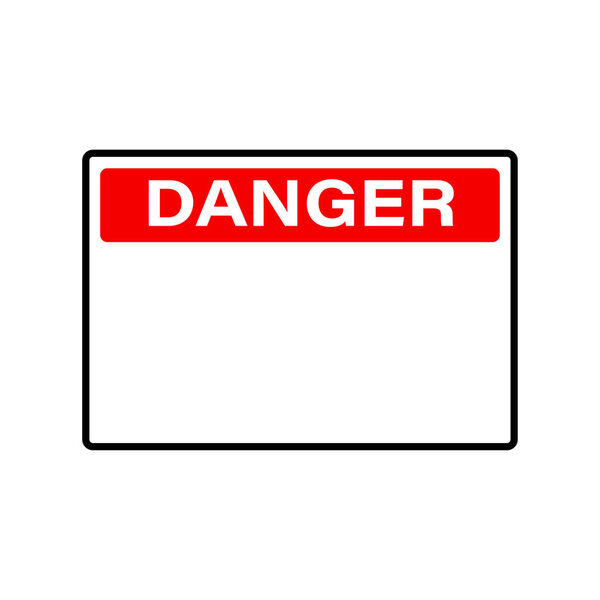 Danger Symbol Sign, Illustration, Isolate On White Background 