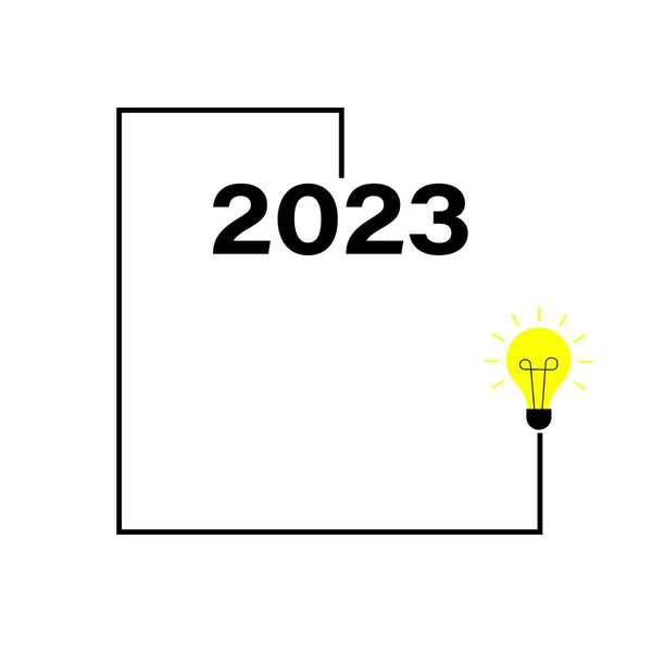 2023号 白色背景 2023标识文字设计 — 图库照片