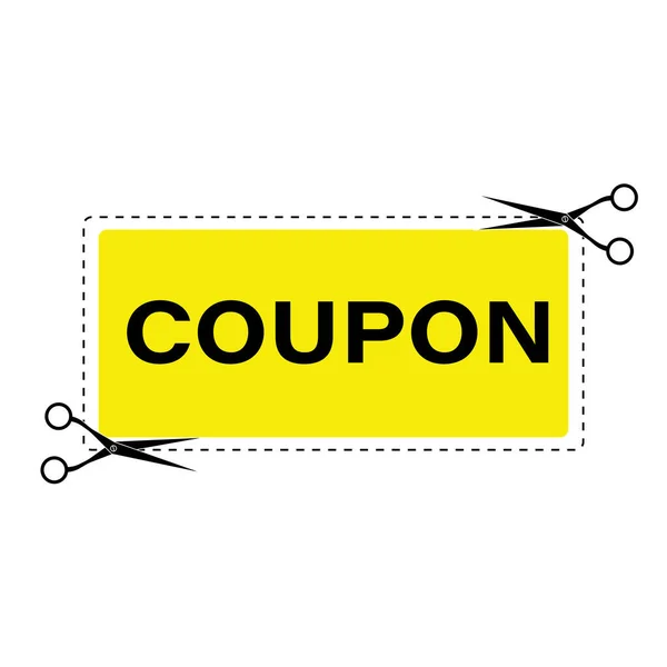 Coupon Uitgesneden Grafische Illustratie — Stockfoto