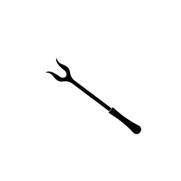 Логотип Инструментов Барбекю Гриля Вилка Барбекю Лопаткой Иллюстрация — стоковое фото