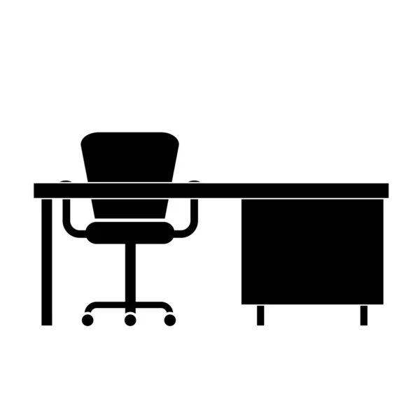 Icône Chaise Bureau Illustration Simple Collection Meubles — Photo