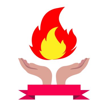 tören mum izole simgesi ile eller