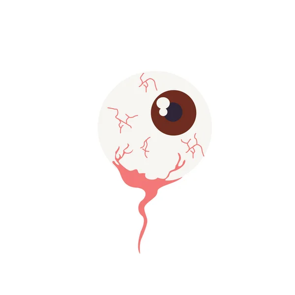 Halloween Eyeball Kolorowe Ikona Ilustracja — Zdjęcie stockowe