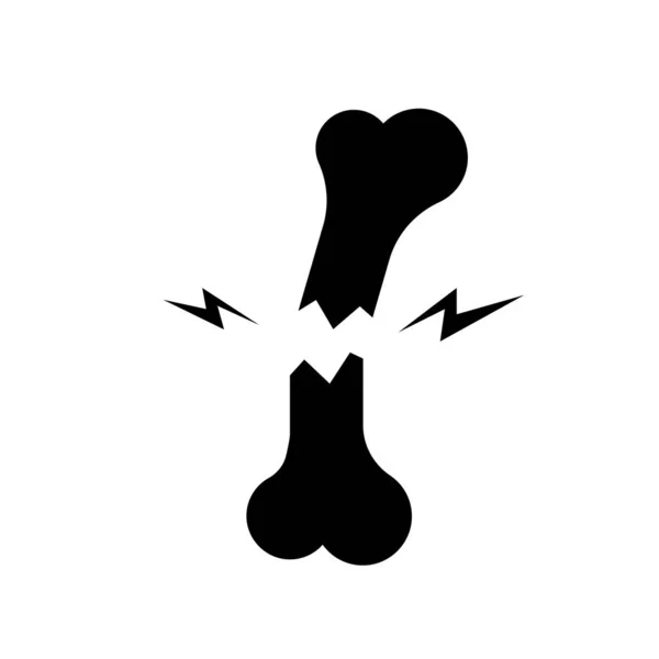 Prosta Ikona Złamanej Kości Symbol Znak — Zdjęcie stockowe