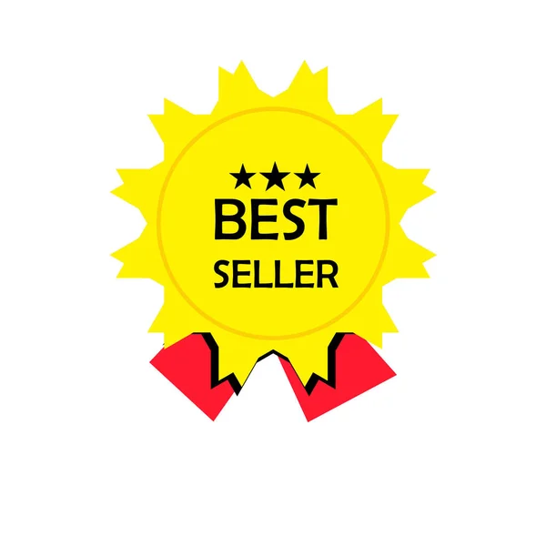 Diseño Del Logotipo Insignia Del Best Seller Mejor Vendedor Aislado — Foto de Stock