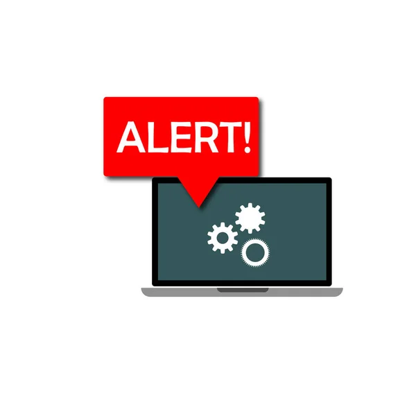 Alert Exclamation Mark Red White Color — Stock Photo, Image