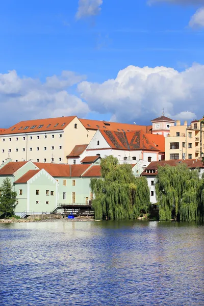 Colorido verano medieval ciudad Pisek — Foto de Stock