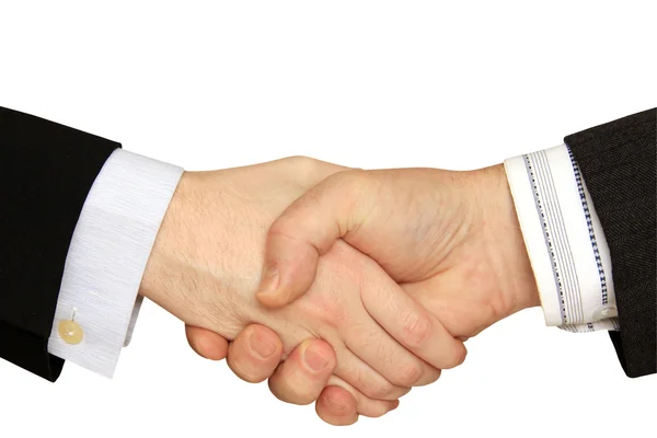Businessmen shaking hands isolated on white Background — Stock Photo, Image