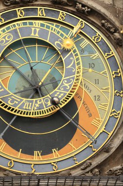 tarihi Ortaçağ astronomik saati Prag'da eski Belediye Binası, Çek Cumhuriyeti