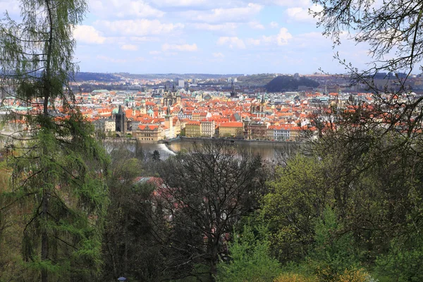 Autumn Prague City above River Vltava, Czech Republic — Stock Photo, Image