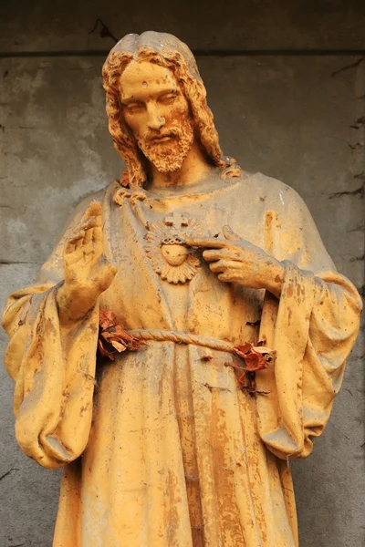 Historic Jesus on the old Prague Cemetery, Czech Republic — Stock Photo, Image