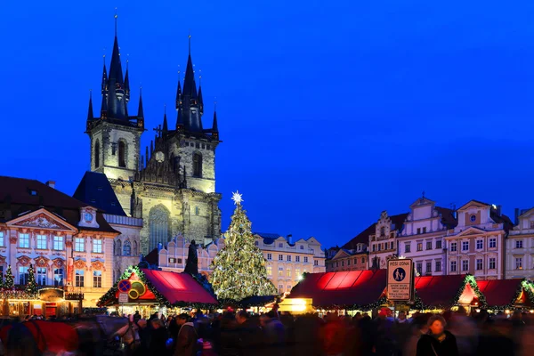 Natale in Piazza della Città Vecchia, Praga, Repubblica Ceca — Foto Stock