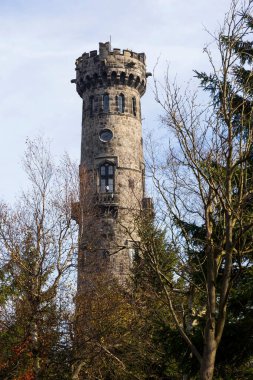 Gözcü Kulesi Decinsky Sneznik kuzey Bohemya 'daki kumtaşı dağlarında, Elbe kumtaşı, Çek Cumhuriyeti' nin koruma altındaki peyzaj bölgesi