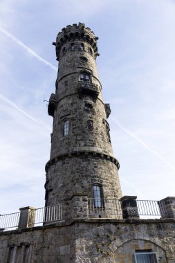 Gözcü Kulesi Decinsky Sneznik kuzey Bohemya 'daki kumtaşı dağlarında, Elbe kumtaşı, Çek Cumhuriyeti' nin koruma altındaki peyzaj bölgesi