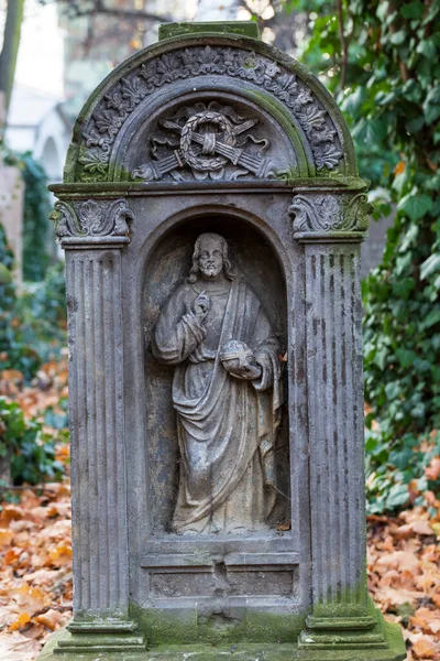 Historiska Staty Mysterium Gamla Prague Kyrkogård Tjeckien — Stockfoto