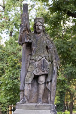 Tarihi heykel üzerinde gizemli eski Prag Mezarlığı, Çek Cumhuriyeti