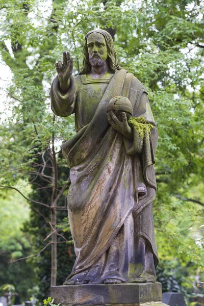 Historiska Staty Mysterium Gamla Prague Kyrkogård Tjeckien — Stockfoto