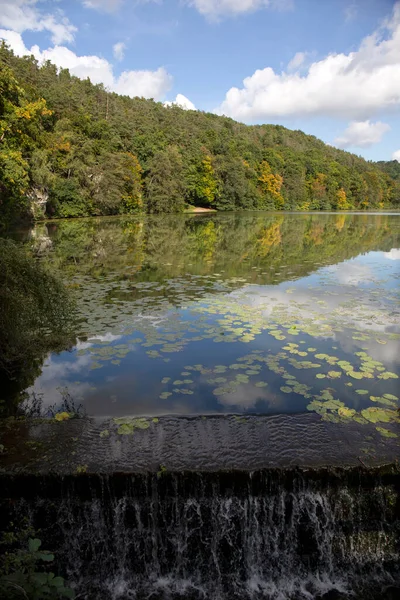 Área Paisagem Protegida Com Arenito Rochas Verde Natureza Boêmia Central — Fotografia de Stock