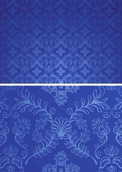 damask naadloze blauwe en zilveren patroon voor ontwerp achtergrond, Koninklijke ontwerpelement. vectorillustratie patroon