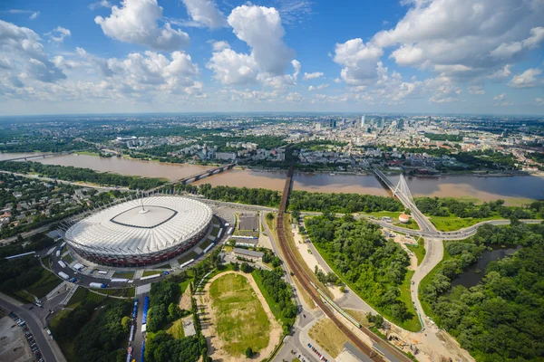 Vista aérea de Varsovia — Foto de Stock