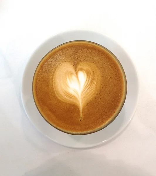 bir fincan kahve - kalp şekli kapatmak