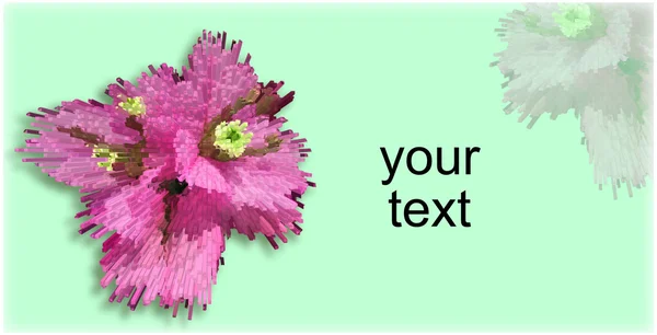 Bir arka plan üzerinde stilize çiçek — Stok fotoğraf