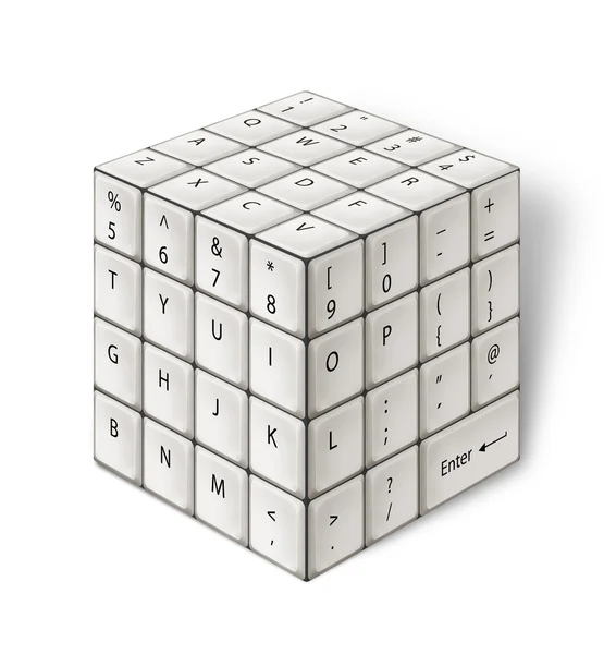 Teclado de cubo —  Fotos de Stock