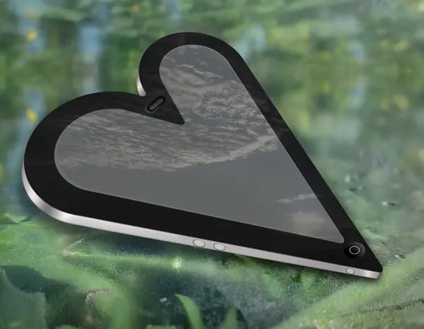 Heart Laptop — Stock Photo, Image