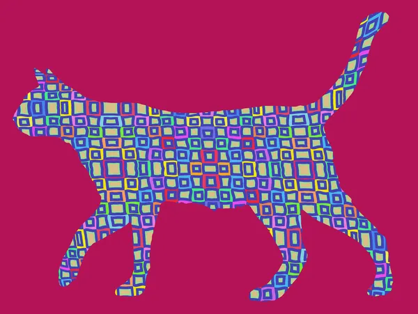 Ретро фоновая кошка — стоковое фото