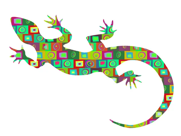Retro background lizard — Stock Photo, Image