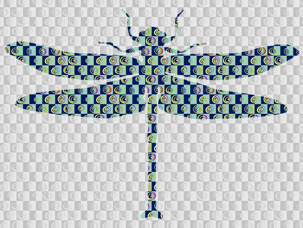 Retro bakgrunden dragonfly — Stockfoto