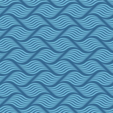 Japon Curl Zigzag Okyanus Dalgası Vektörü Kusursuz Desen