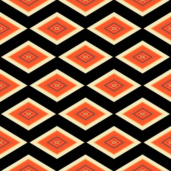 日本のオレンジダイヤモンドベクトルシームレスパターン — ストックベクタ
