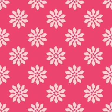 Japon Şirin Çiçek Motif Vektörü Kusursuz Desen